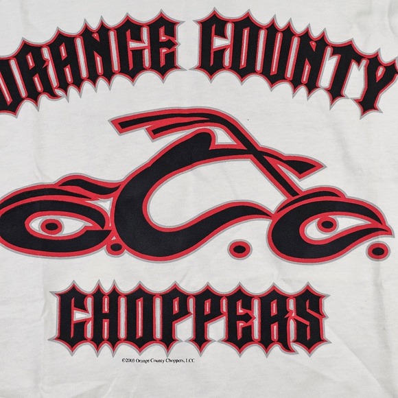 Vintage Orange County Choppers Shirt Mens Small White 2003 Biker Motorcycle 00s - Picture 4 of 8